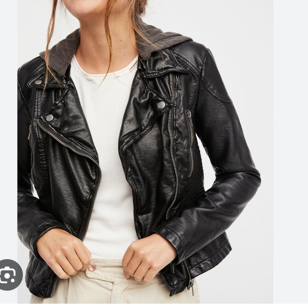 Free People Vegan Leather Jacket